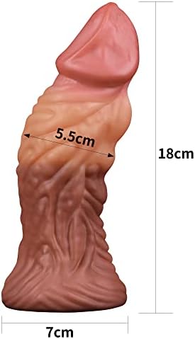 11 דילדו ריאליסטי סיליקון כפול שכבה כפולה, 7 '' דילדו סיליקון דרקון
