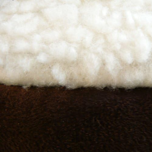 אלי -BO XL מיטת כלבים - זמש חום פו/עור כבש