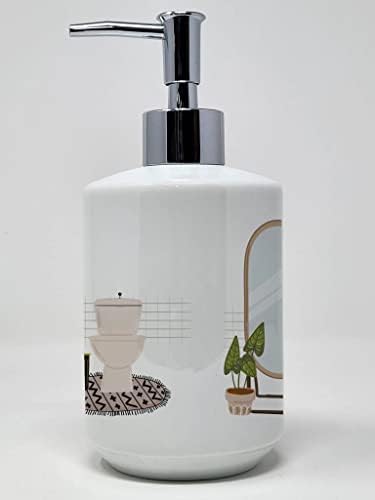 אוצרות קרוליין WDK5759SOAP טרייר אירי במתקן סבון קרמיקה אמבטיה, בקבוקי משאבה של מתקן סבון יד למטבח אמבטיה,