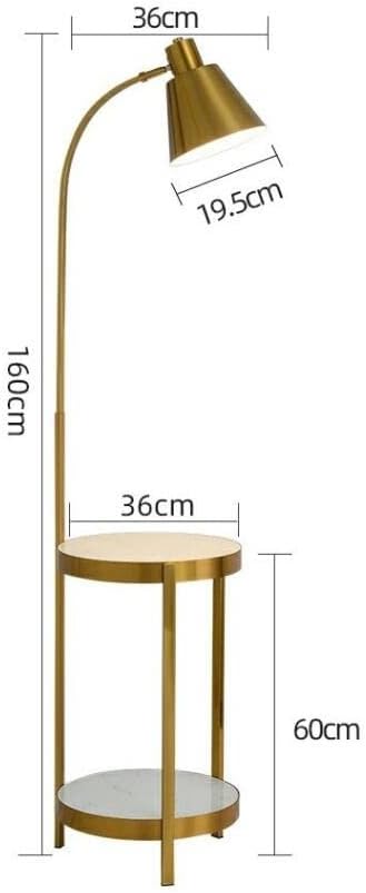 מנורת שולחן ZHYH שולחן קפה שולחן רצפה קליל סלון סלון חדר שינה מיטה עם מדף מנורת רצפה אנכית
