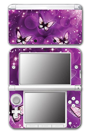 סגול פרפרים יפה אמנות עיצוב וידאו משחק ויניל מדבקות עור מדבקת כיסוי עבור מקורי נינטנדו 3 מערכת מגן