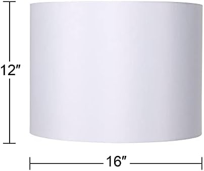 סט של 2 גווני מנורת תוף קשה בכריכה קשה בינוני לבן 16 עליון x 16 תחתון x 12 עכביש גבוה עם נבל חלופי והתאמה