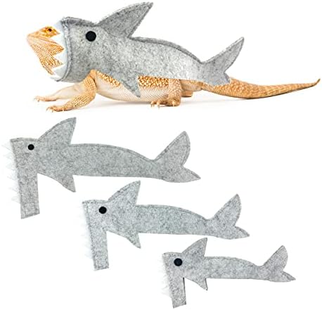 3 יחידות מזוקן דרקון כריש תלבושת-מ ל לטאה זוחלים כריש תלבושות בחבילה אחת בעבודת יד הרגיש מזוקן דרקון