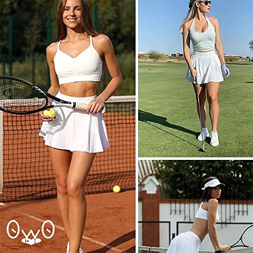 חצאית טניס קפלים של Qwqhi לנשים עם חצאית גולף מכנסיים קצרים חצאית גולף חצאית ספורט מיני חצאית