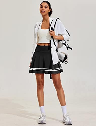 חצאית טניס קפלים בפסקה נשים גולף אתלטי גולף סקורט פעיל מכנסיים קצרים ספורט תלבושות ספורט אימון חצאיות