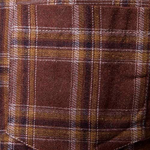 כפתור משובץ של גברים במורד חולצות פלנל ז'קט קפוצ'ון ז'קט מזדמן שרוול ארוך משקל קל מעילי חולצה עם מכסה