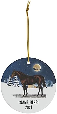 ערמונים קישוטי סוסים גזעי ערמונים לשנת 2023 עץ חג המולד מותאם אישית מתנות 2024 קישוטים של ערב השנה החדשה