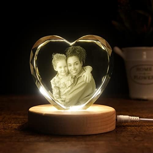צילום גביש תלת מימדי קוביית תמונות קוביית תמונה בהתאמה אישית מסגרת גביש מנורת שולחן פסלונים גבישים מותאמים