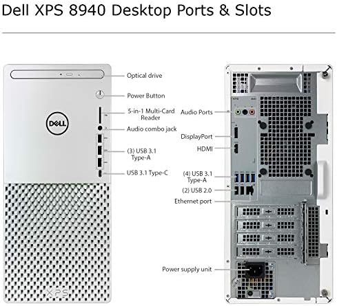 Dell XPS 8940 שולחן העבודה המהדורה המיוחדת-Gen Intel Core 11-11900K 8 ליבות עד 5.30 ג'יגה הרץ, 32GB