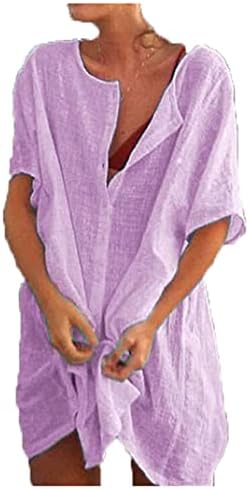 חולצה בצבע אחיד של נשים אנגונוול נשים חולצות עם שרוולים קצרים רב-צבעוניים עם חולצות עם שרוולים קצרים