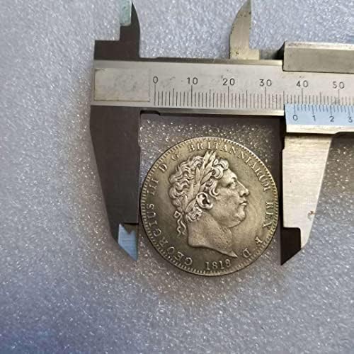 מלאכות עתיקות 1818 מטבע סילבר דולר בריטי פליז מצופה כסף מס '2011