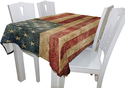 מלבן הדגל האמריקני של Naanle American מלבן מלבן שולחן