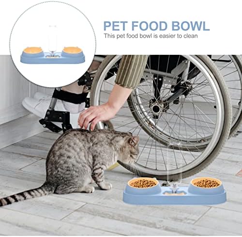 אליפיס מים קערת חתול קערה כפולה כלב חתול קערות אוטומטי מתקן מים בקבוק, מתקן מזון לחיות מחמד חתול מזון