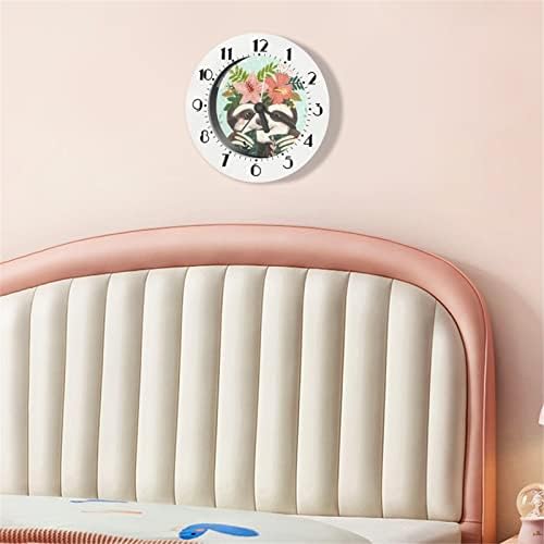 שעוני מעורר של Frestree לילדים - עצלנות חמודה עם פרחים מודרניים סגנון אמנות מודרני שעון שעון שולחן עבודה
