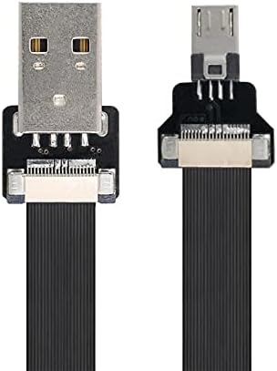 Cablecc USB 2.0 סוג-A זכר למיקרו USB 5PIN נתונים זכר נתונים שטוחים כבל FPC דק עבור FPV ודיסק וטלפון