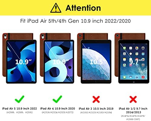 DTTO iPad Air 5/4 דור עור עור 2022/2020 צרור עם iPad 10.9 אינץ