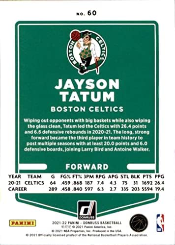 ג'ייסון טייטום 2021-22 דונרוס 60 ננומטר+ -MT+ NBA כדורסל סלטיקס