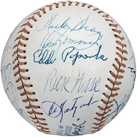 Vintage 1975 בוסטון רד סוקס אל צ'אמפס הקבוצה החתימה את הבייסבול קרל יסטרזמסקי JSA - כדורי בייסבול עם