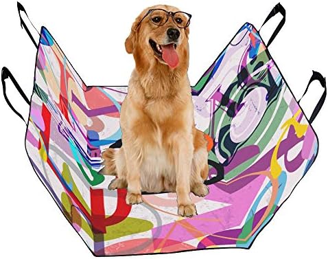 מותאם אישית שילוב גרפיטי אמנות בלוק יד נמשך הדפסת רכב מושב מכסה לכלבים עמיד למים החלקה עמיד רך