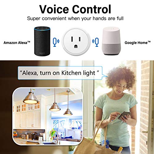 Aoycocr חכם תקע חכם עם Alexa Google Home 2 חבילה + אורות מחרוזת וילון מותאמים אישית