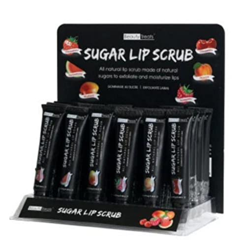 יופי פינוקים סוכר שפתיים לשפשף תצוגת מקרה סט 24 חתיכות