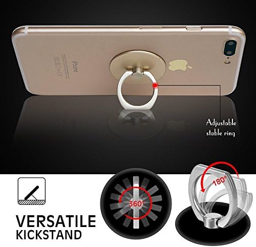360 תואר אצבע סטנד טלפון סלולרי טבעת מחזיק רכב הר עם וו עבור טלפון חכם-מנדלות מהלב