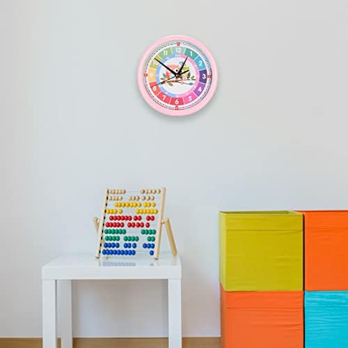 שעון למידה לילדים - שעוני קיר לילדים לחדרי שינה - סיפר זמן להוראת שעון - עיצוב קיר בחדר - שעון ילדים