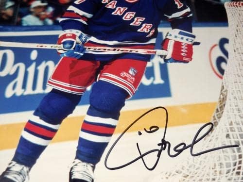 Pat Wrebeek חתימה 8x10 צילום צבע - NY Rangers! - תמונות NHL עם חתימה