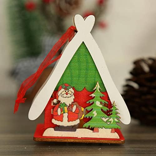 חג המולד קישוטי חג המולד עץ בית בית צעצועי צבעוני עץ בתי זוהר של חג המולד עץ בית