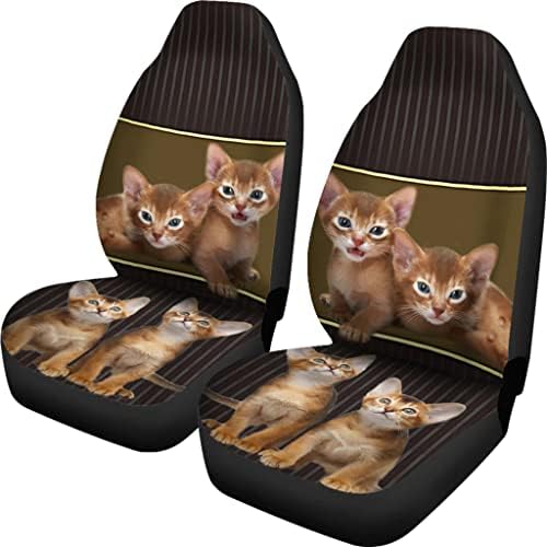 החבשית חתול הדפסת רכב מושב מכסה כושר אוניברסלי רכב מושב מכסה-החבשית חתול הדפסת רכב מושב מכסה
