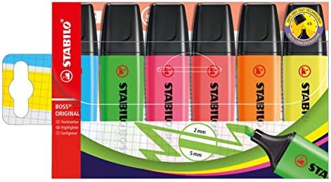 מדגיש - מקורי בוס Sixtilo - חבילה של 6 - צבעים שונים