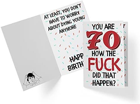 כרטיסי יום הולדת 70 פוגעניים מצחיקים לנשים או לגברים-לחברים, משפחה, מאהב-כרטיסי יום הולדת בני 70, כרטיסי