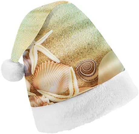 צדפים ים כוכבי ים חג המולד כובע אישית סנטה כובע מצחיק חג המולד קישוטים