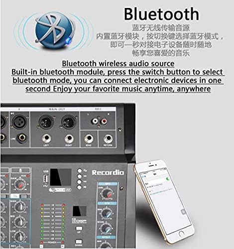 גקס-800 8 ערוצים כוח ערבוב קונסולת עם מגבר כחול שיניים שיא 16 אפקט מקצועי אודיו מיקסר