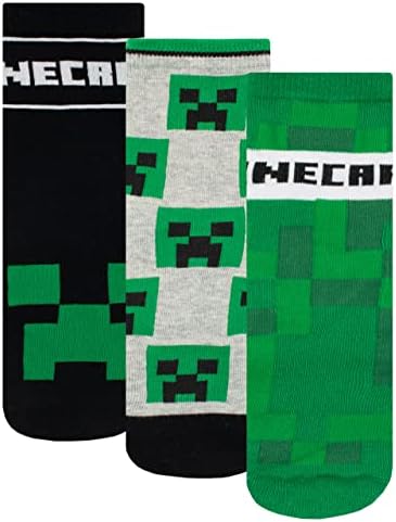 חבילת גרביים של Minecraft Boys של 3