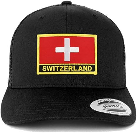 חנות הלבשה אופנתית Flexfit xxl שוויץ דגל רטרו משאית כובע רשת