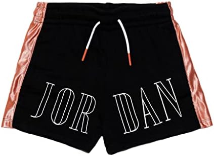 ילדים גדולים ילדות ג'ורדן ג'ורן סאטן מכנסיים קצרים בגודל 6x צבע שחור וזהב