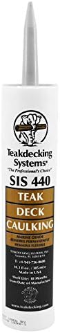 מערכות TeakDecking - מחסנית Caulk ימית 10oz, אפור - SIS440 - איכות פרימיום - לתפרי סיפון טיק - מספקת