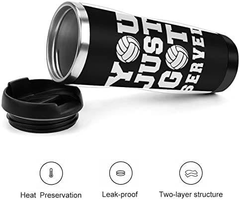 פשוט הוגש לך ספלי קפה של כדורעף כדורעף עם כוסות מבודדות מכסה בקבוק מים קיר כפול נירוסטה