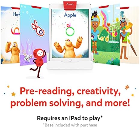 אוסמו-ערכת התחלה קטנה לגאון לאייפד - 4 משחקי למידה חינוכיים-גילאי 3-5-פונטיקה ויצירתיות - מתנות צעצוע