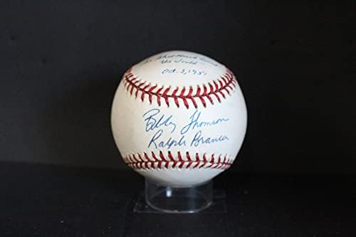 בובי תומפסון ראלף ברנקה חתום על חתימת בייסבול אוטומטית PSA/DNA AM48747 - כדורי בייסבול עם חתימה