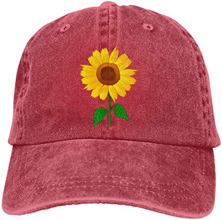 NVJUI JUFOPL SUNFALLOWER PANFLOWER PACBALL CAP כובע אבא וינטג 'שטוף