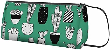 תיק קוסמטי של Nicokee Cactus לנשים, בשרניים פורחים בוטני ירוק ירוק איפור קטן איפור איפור לטיול במשרד