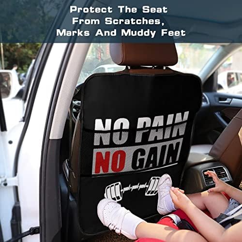 אין כאב ללא רכב רכב אחורי מגן מושב מחצלות מחצלות מארגן הגנה אטום למים עם כיסי אחסון 1 pc