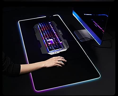 אור כחול משטח עכבר גיימר מחשב מחשב שטיח שולחן כרית מקלדת משחקי אבזר משטח עכבר 31.5 איקס 11.8 אינץ
