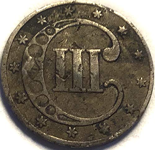 1853 P Silver שלושה מוכר 3 סנט שלוש סנט טוב מאוד טוב