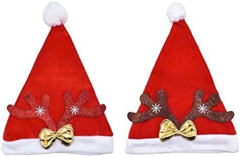 אבאודם 2 יחידות חג המולד כובע קרן צבי מעוטר כובע חג המולד כיסוי ראש למבוגרים משמש כדי לחגוג את חג המולד