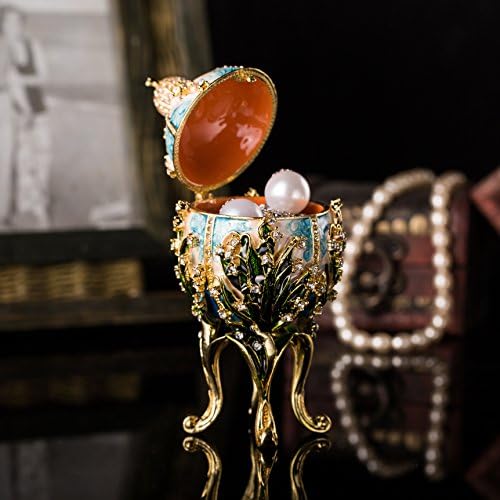 צ 'יפו יד צבוע אמייל פברז' ה ביצת סגנון דקורטיבי צירים תכשיטי תכשיט תיבת ייחודי מתנת בית תפאורה