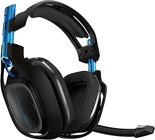 Astro Gaming A50 אוזניות משחק אלחוטיות אלחוטיות - שחור/כחול - פלייסטיישן 4 + פלייסטיישן 5 + מחשב