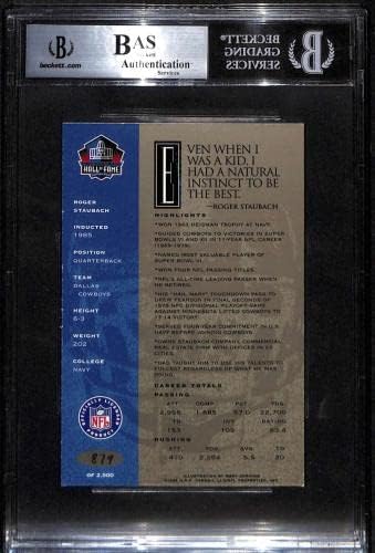 97 רוג'ר סטאובאך - 1998 RON MIX HOF PLATINUM AUTOS כרטיסי כדורגל מדורגים BGS AUTO - כדורגל חתימה